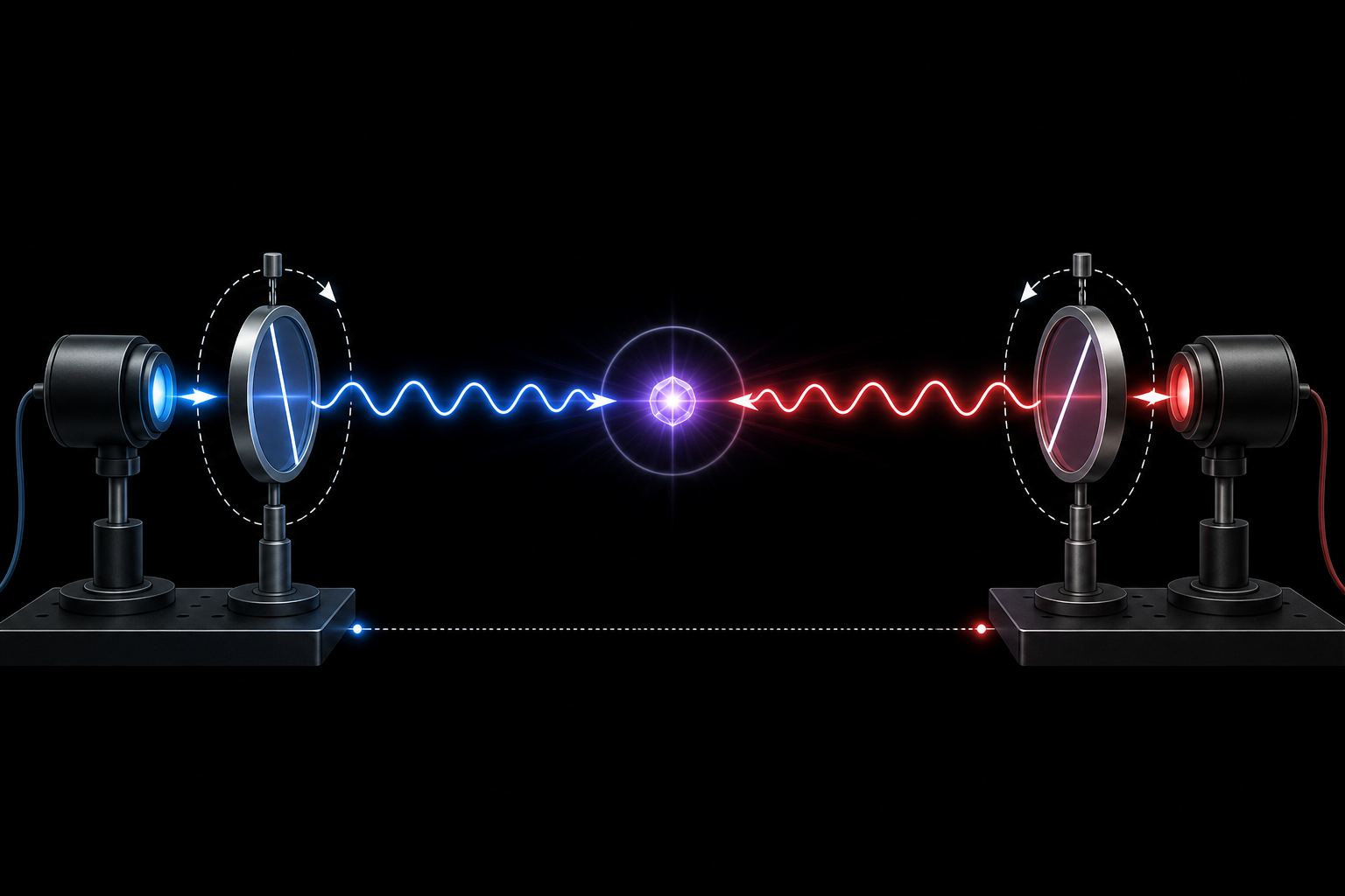 Bell test experiment setup